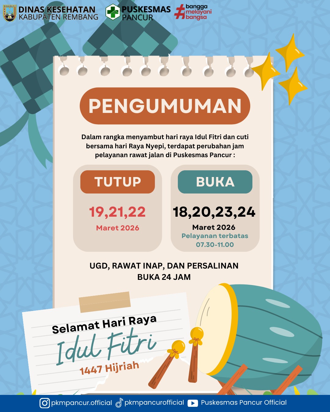 Pelayanan Kami Tetap Buka guys.