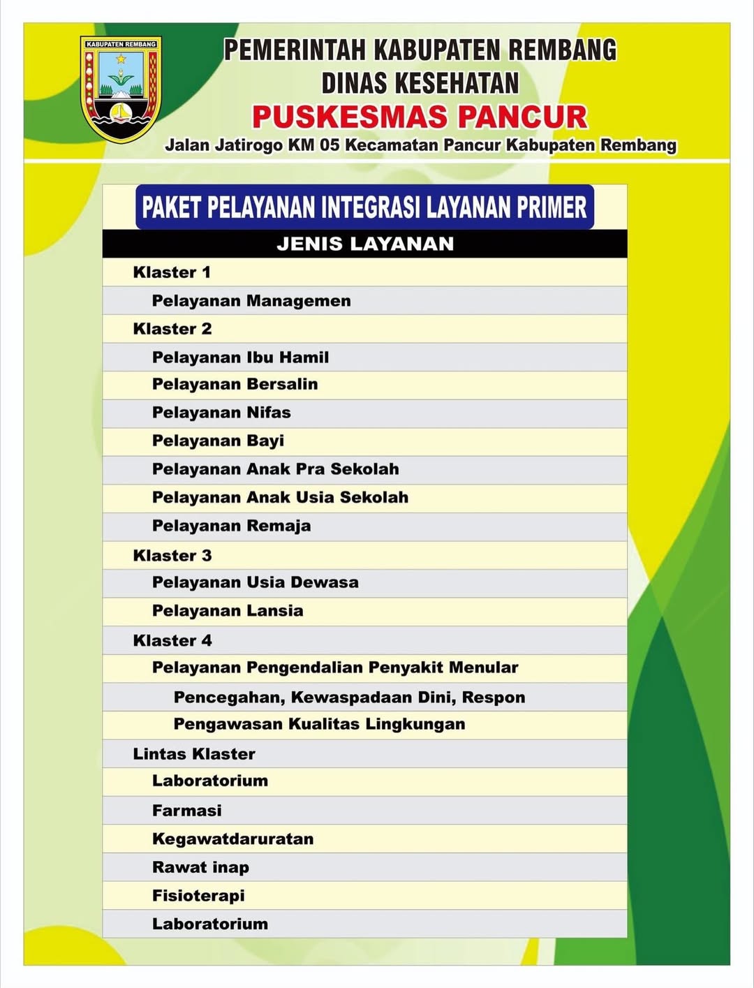 Paket Pelayanan ILP Puskesmas Pancur: Layanan Kesehatan Terintegrasi untuk Semua Tahap Kehidupan